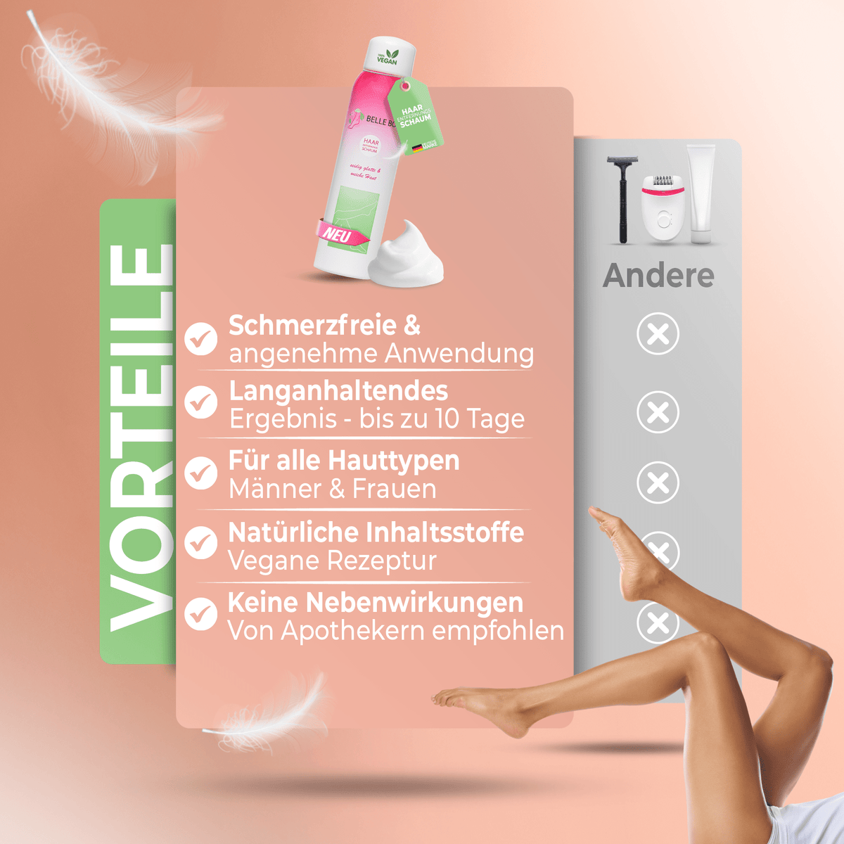 Belle Body Haarverwijderingsschuim Intiem
